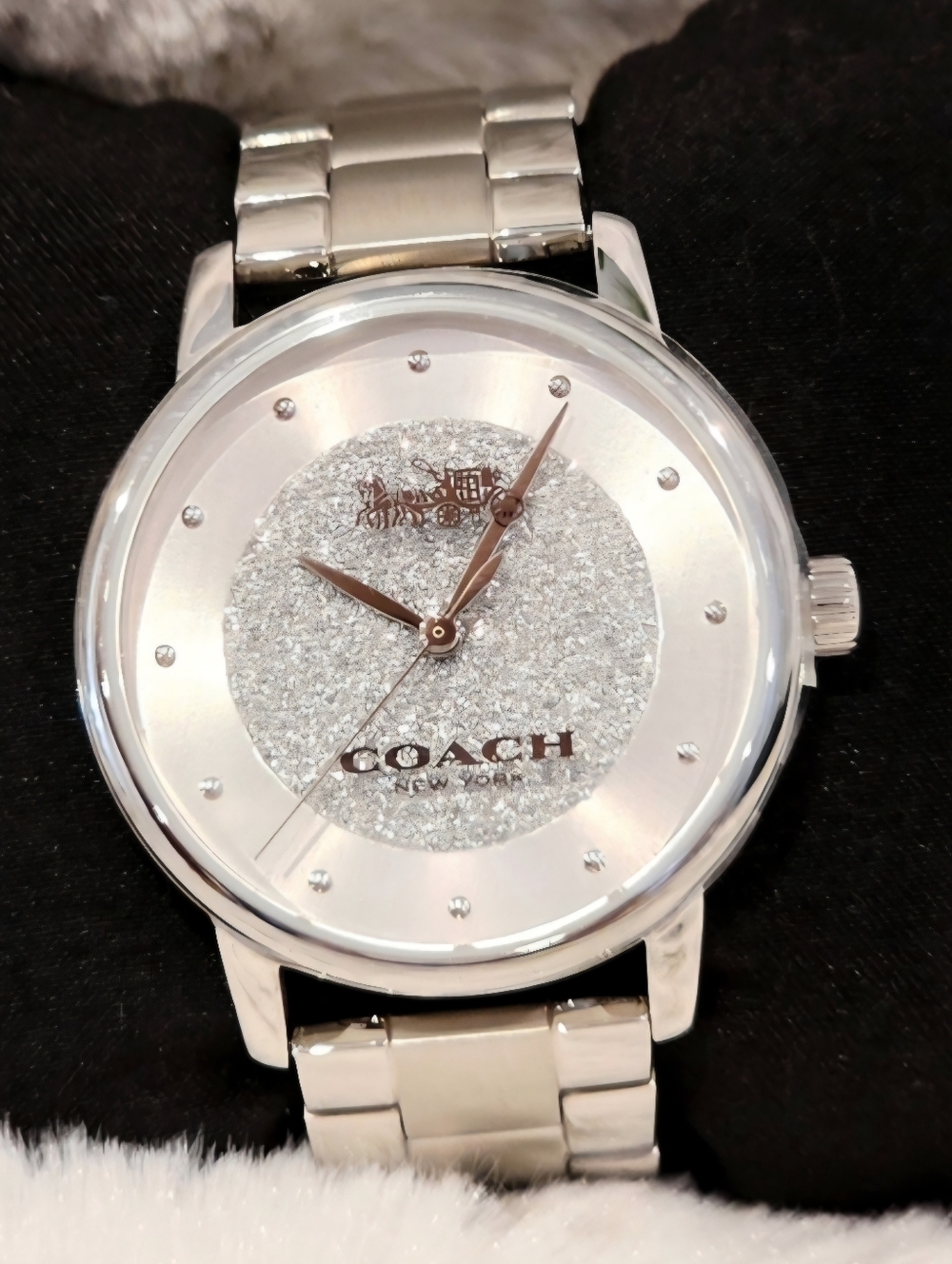 NWT Coach Grand Pave Crystal & Silver Women's Watch - New In Box - Never Worn